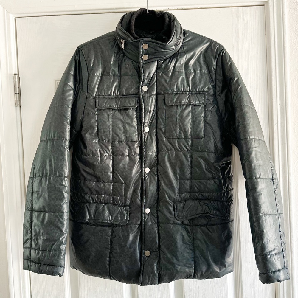 21Men Los Angeles Quilted Deep Green Puffer Jacket